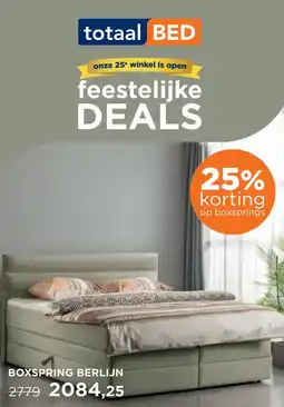 TotaalBED Opbergboxspring Berlijn met klep aanbieding