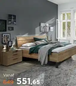 TotaalBED Bed Rota | houten hoofdbord | 2-persoons | 140 x 200 cm | imitatie bianco eiken aanbieding