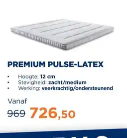 TotaalBED Topmatras Premium pulse-latex | 140 x 200 cm aanbieding