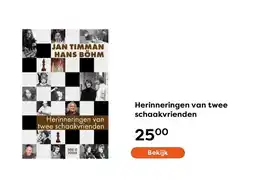 The Read Shop Herinneringen van twee schaakvrienden aanbieding