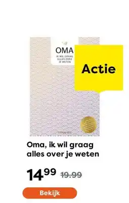 The Read Shop Oma, ik wil graag alles over je weten aanbieding