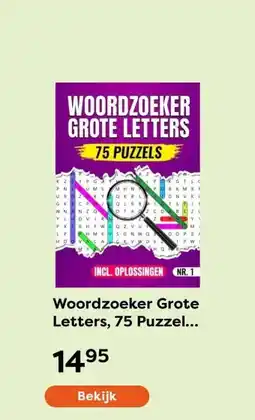 The Read Shop Woordzoeker Grote Letters, 75 Puzzels Incl. Oplossingen - Nr. 1 aanbieding
