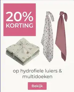 Prenatal op hydrofiele luiers & multidoeken aanbieding