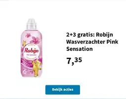 Plein.nl 2+3 gratis: Robijn Wasverzachter Pink Sensation aanbieding