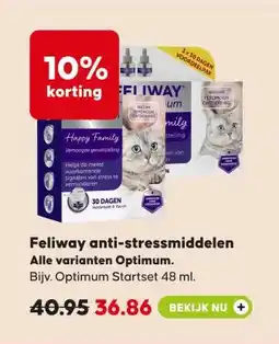 Pets Place Feliway anti-stressmiddelen Alle varianten Optimum. aanbieding