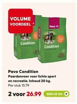 Pets Place Pavo Condition Paardenvoer voor lichte sport en recreatie. aanbieding