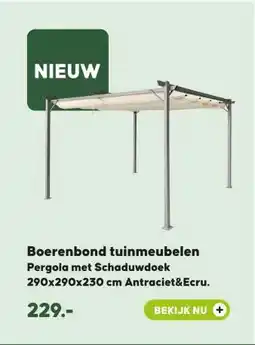 Pets Place Boerenbond tuinmeubelen Pergola met Schaduwdoek aanbieding