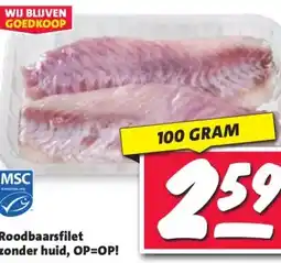 Nettorama Roodbaarsfilet zonder huid, OP=OP! aanbieding