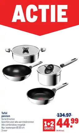 Makro Tefal pannen aanbieding