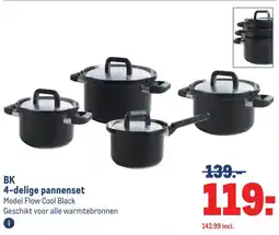 Makro BK 4-delige pannenset aanbieding