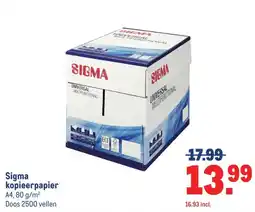 Makro Sigma kopieerpapier aanbieding