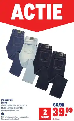 Makro Mascovick jeans aanbieding