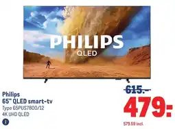 Makro Philips 65 QLED smart-tv aanbieding
