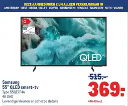 Makro Samsung 55 QLED smart-tv aanbieding