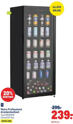 Makro Metro Professional drankenkoelkast aanbieding
