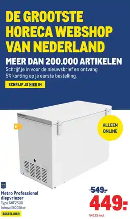 Makro Metro Professional diepvriezer aanbieding