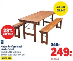 Makro Metro Professional biertafelset aanbieding
