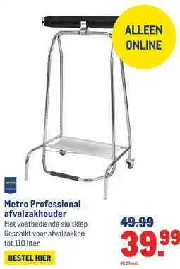 Makro Metro Professional afvalzakhouder aanbieding