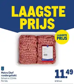 Makro Metro Chef rundergehakt aanbieding