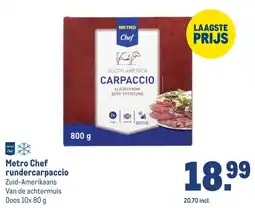 Makro Metro Chef rundercarpaccio aanbieding