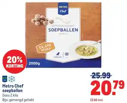 Makro Metro Chef soepballen aanbieding
