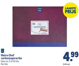 Makro Metro Chef varkensspareribs aanbieding