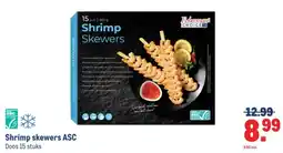 Makro Shrimp skewers ASC aanbieding