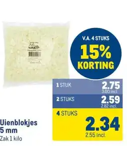 Makro Uienblokjes 5 mm aanbieding