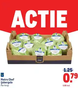 Makro Metro Chef ijsbergsla aanbieding