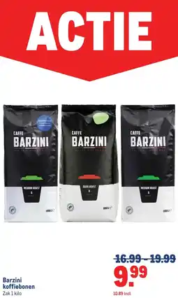 Makro Barzini koffiebonen aanbieding