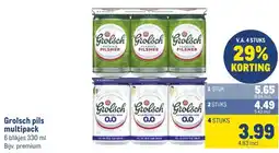 Makro Grolsch pils multipack aanbieding
