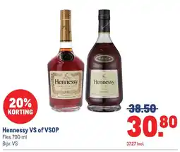 Makro Hennessy VS of VSOP aanbieding