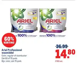 Makro Ariel Professional wasmiddel aanbieding