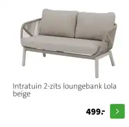 Intratuin Intratuin 2-zits loungebank Lola beige aanbieding
