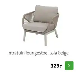 Intratuin Intratuin loungestoel Lola beige aanbieding