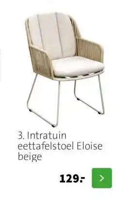 Intratuin 3. Intratuin eettafelstoel Eloise beige aanbieding
