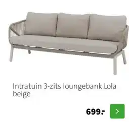 Intratuin Intratuin 3-zits loungebank Lola beige aanbieding