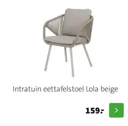 Intratuin Intratuin eettafelstoel Lola beige aanbieding