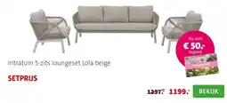 Intratuin Intratuin 5-zits loungeset Lola beige aanbieding