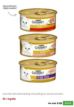 Intratuin Gourmet Gold kattenvoeding. Inhoud 85 gram, diverse varianten. aanbieding