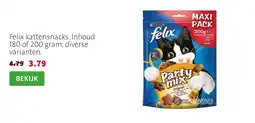 Intratuin Felix kattensnacks. Inhoud 180 of 200 gram, diverse varianten. aanbieding