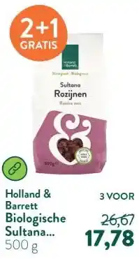 Holland & Barrett Biologische Sultana Rozijnen aanbieding