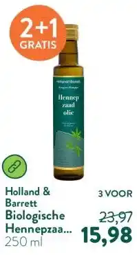 Holland & Barrett Biologische Hennepzaadolie aanbieding