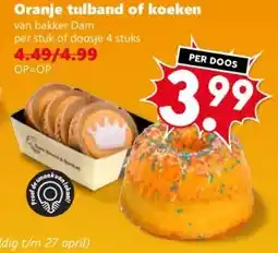 Coop Oranje tulband of koeken aanbieding