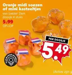Coop Oranje midi soezen of mini kasteeltjes aanbieding