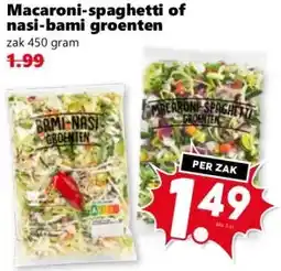 Coop Macaroni-spaghetti of nasi-bami groenten aanbieding