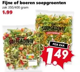 Coop Fijne of boeren soepgroenten aanbieding