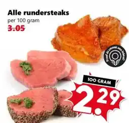 Coop Alle rundersteaks aanbieding