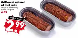 Coop Grillworst naturel of met kaas aanbieding