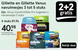 Etos Gillette en Gillette Venus navulmesjes 3 tot 5 stuks aanbieding